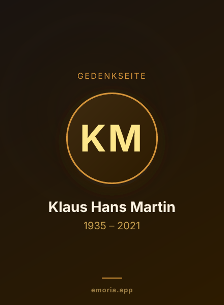 Gedenkportrait von Klaus Hans Martin