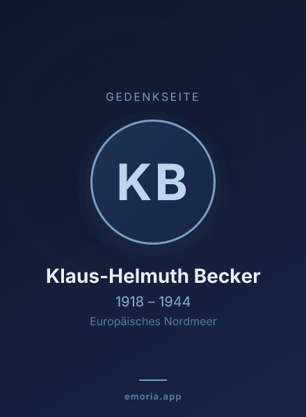 Gedenkportrait von Klaus-Helmuth Becker