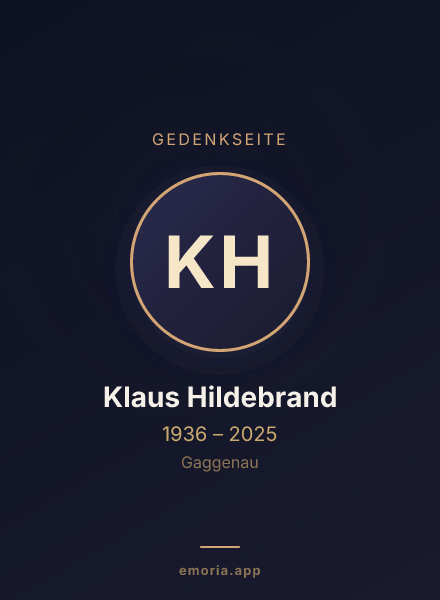 Gedenkportrait von Klaus Hildebrand