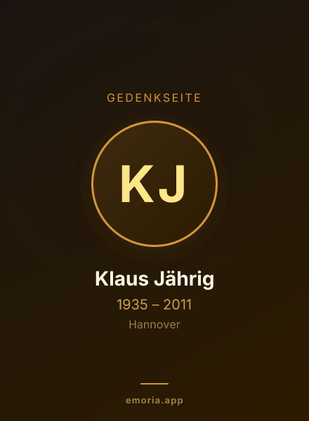 Gedenkportrait von Klaus Jährig