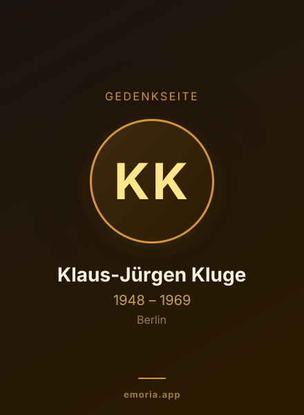 Gedenkportrait von Klaus-Jürgen Kluge