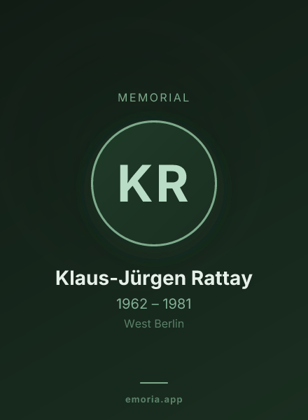 Memorial portrait of Klaus-Jürgen Rattay