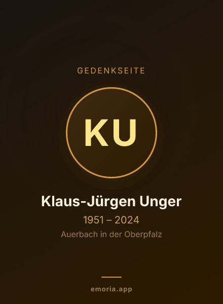 Gedenkportrait von Klaus-Jürgen Unger