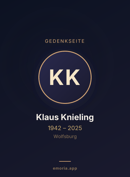 Gedenkportrait von Klaus Knieling