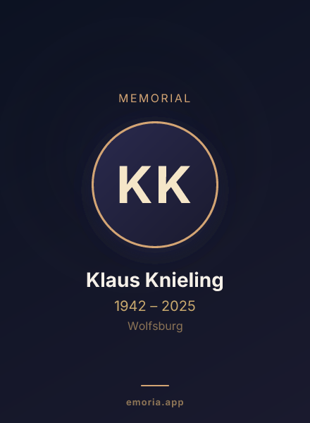 Memorial portrait of Klaus Knieling