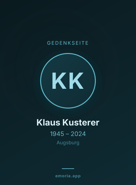 Gedenkportrait von Klaus Kusterer