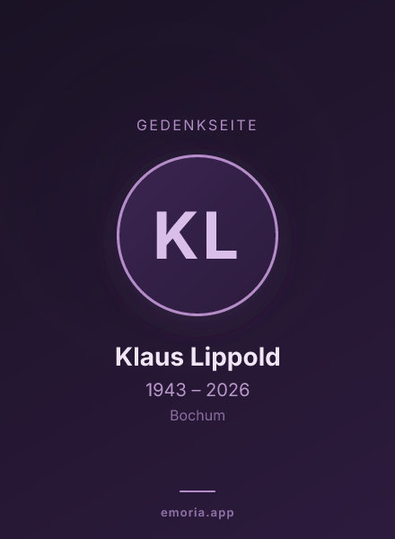 Gedenkportrait von Klaus Lippold