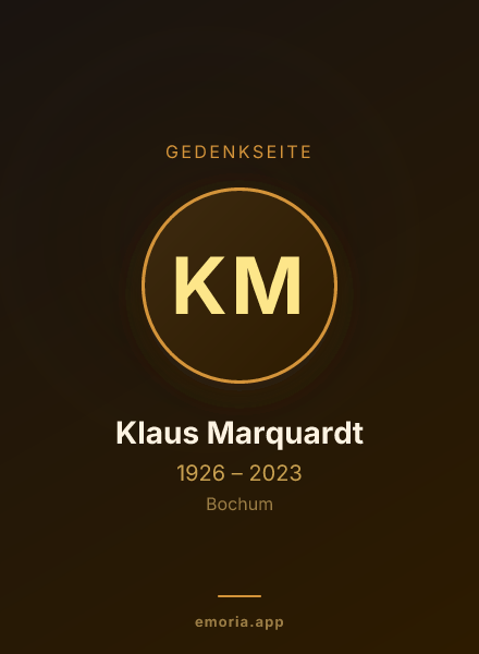 Gedenkportrait von Klaus Marquardt