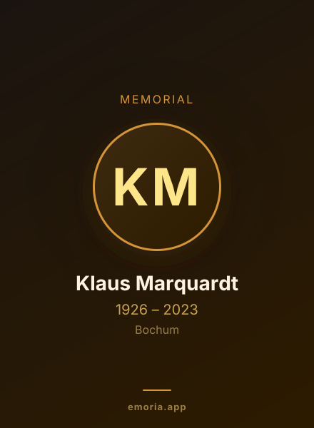 Memorial portrait of Klaus Marquardt