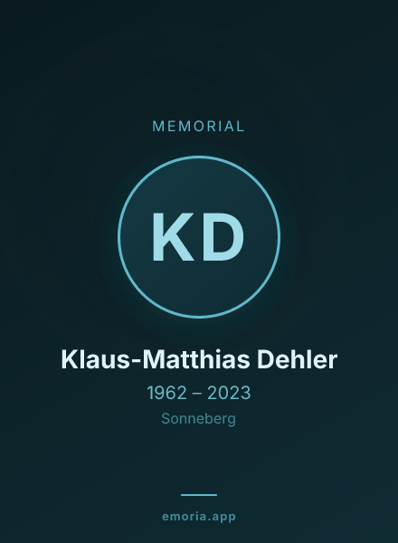 Memorial portrait of Klaus-Matthias Dehler