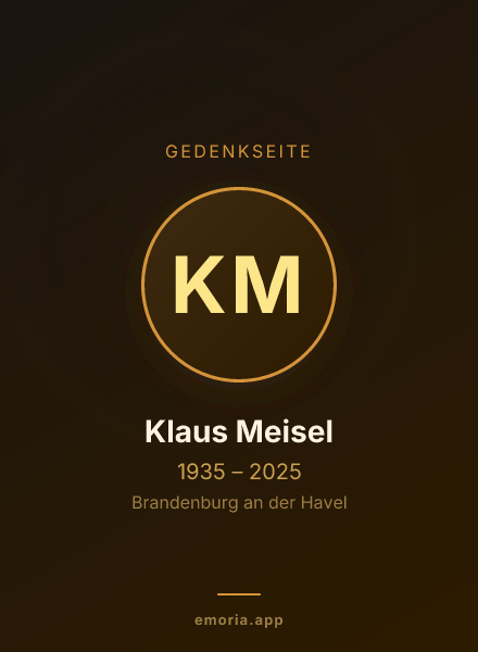 Gedenkportrait von Klaus Meisel