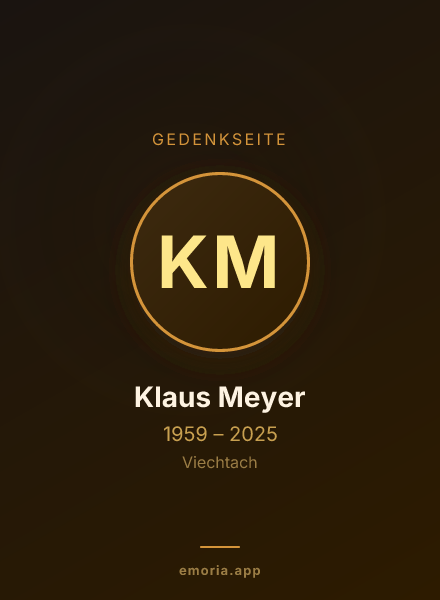 Gedenkportrait von Klaus Meyer