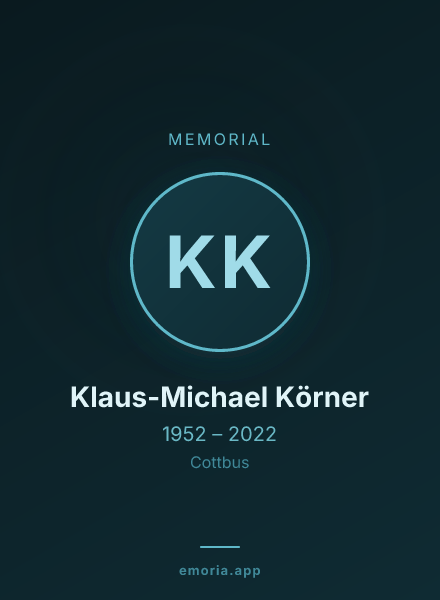 Memorial portrait of Klaus-Michael Körner