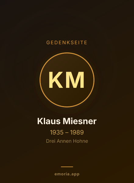 Gedenkportrait von Klaus Miesner
