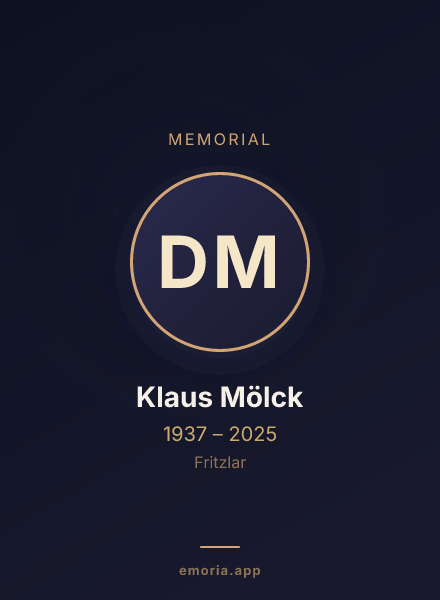 Memorial portrait of Dr. Klaus Mölck