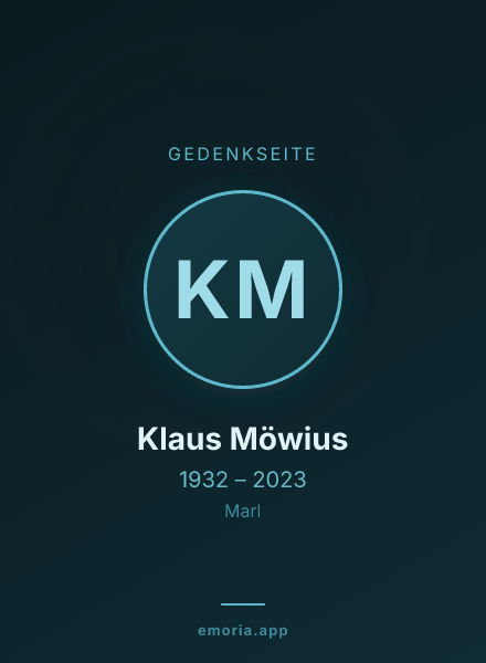 Gedenkportrait von Klaus Möwius