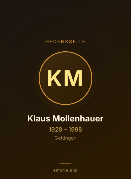 Gedenkportrait von Klaus Mollenhauer