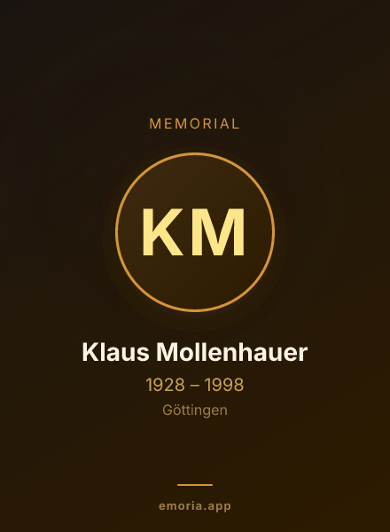 Memorial portrait of Klaus Mollenhauer