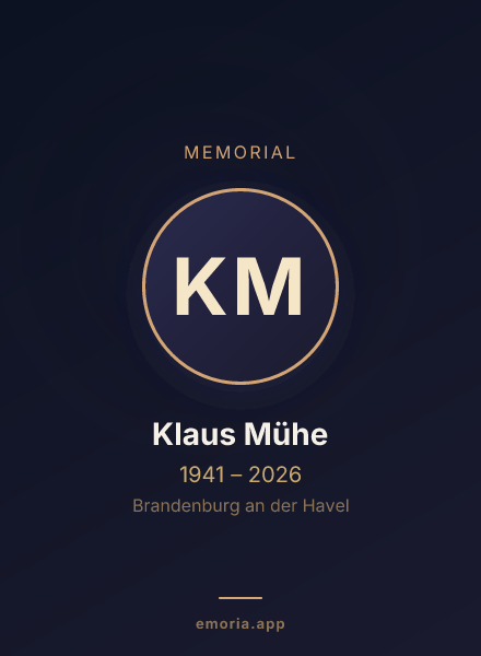 Memorial portrait of Klaus Mühe