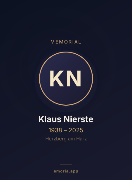 Memorial portrait of Klaus Nierste