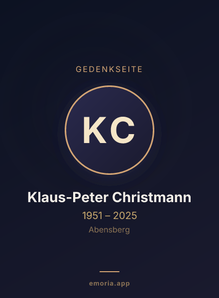 Gedenkportrait von Klaus-Peter Christmann