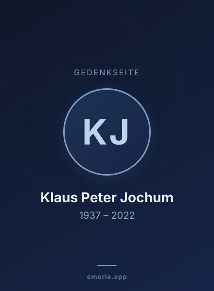 Gedenkportrait von Klaus Peter Jochum
