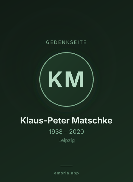 Gedenkportrait von Klaus-Peter Matschke
