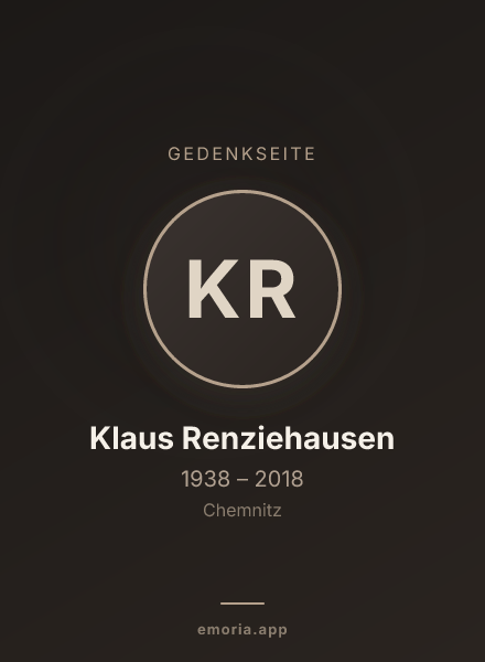 Gedenkportrait von Klaus Renziehausen