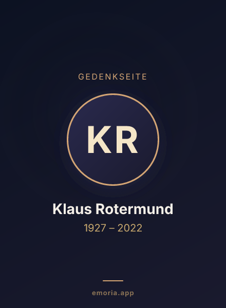 Gedenkportrait von Klaus Rotermund
