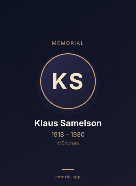 Memorial portrait of Klaus Samelson