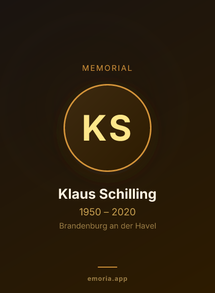 Memorial portrait of Klaus Schilling