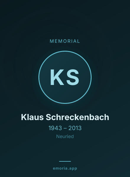 Memorial portrait of Klaus Schreckenbach