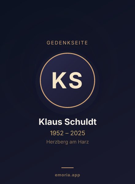 Gedenkportrait von Klaus Schuldt