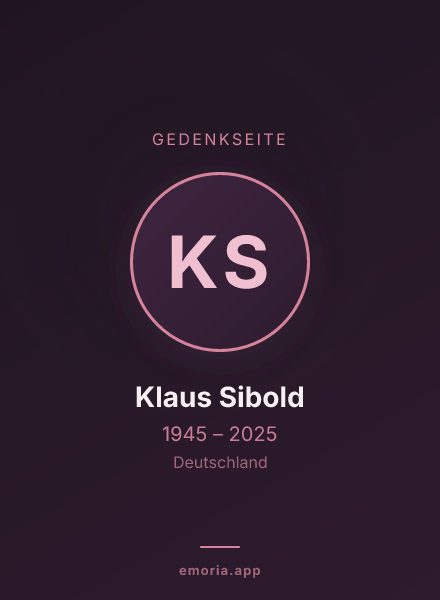 Gedenkportrait von Klaus Sibold