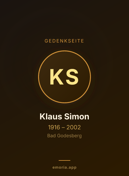 Gedenkportrait von Klaus Simon