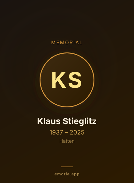 Memorial portrait of Klaus Stieglitz