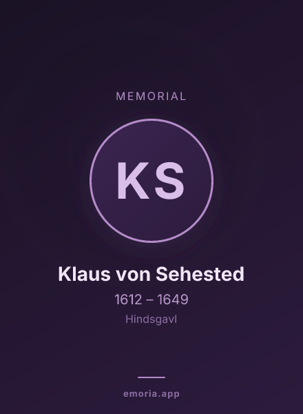 Memorial portrait of Klaus von Sehested