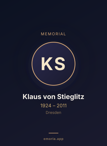 Memorial portrait of Klaus von Stieglitz