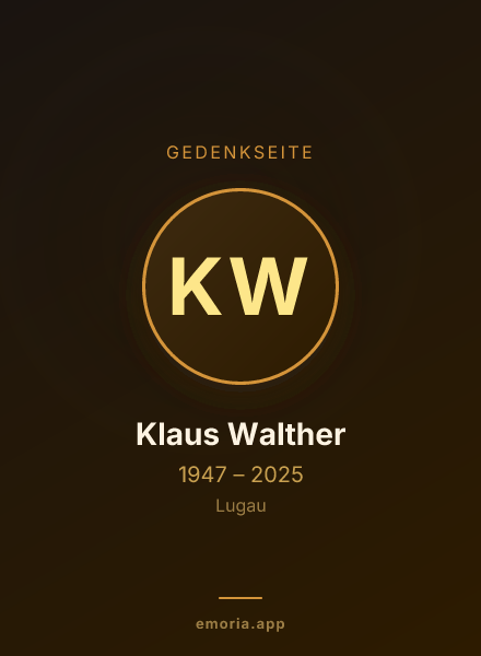 Gedenkportrait von Klaus Walther