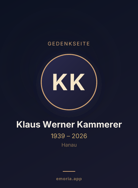 Gedenkportrait von Klaus Werner Kammerer