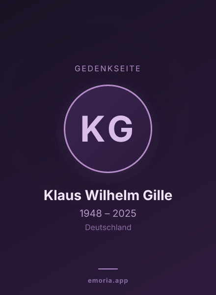 Gedenkportrait von Klaus Wilhelm Gille