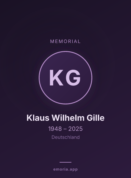 Memorial portrait of Klaus Wilhelm Gille