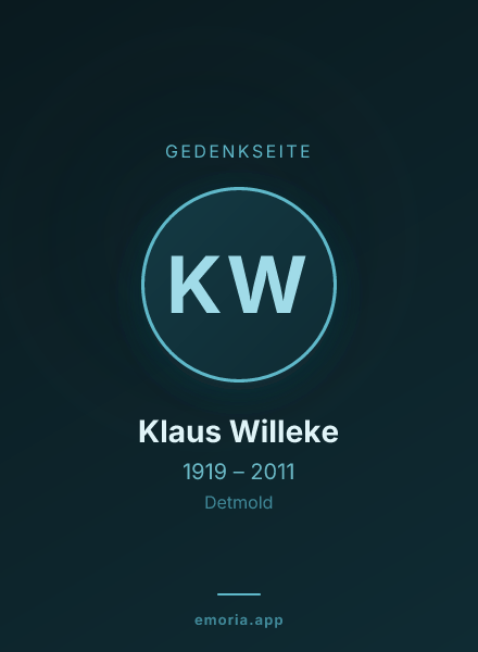 Gedenkportrait von Klaus Willeke