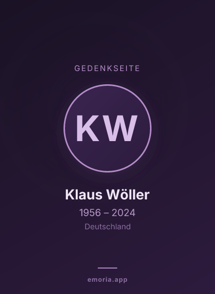 Gedenkportrait von Klaus Wöller