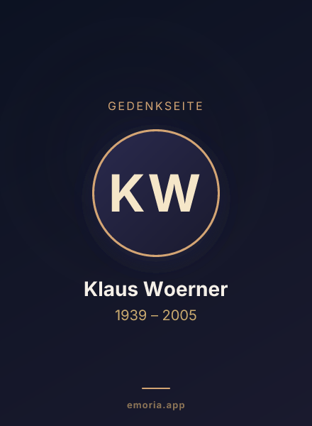 Gedenkportrait von Klaus Woerner