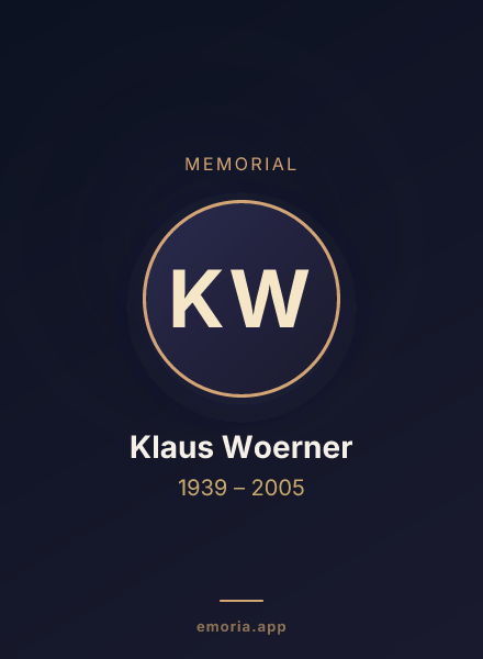 Memorial portrait of Klaus Woerner