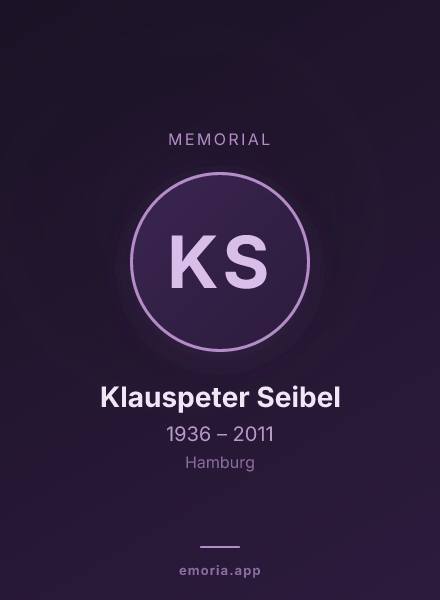 Memorial portrait of Klauspeter Seibel