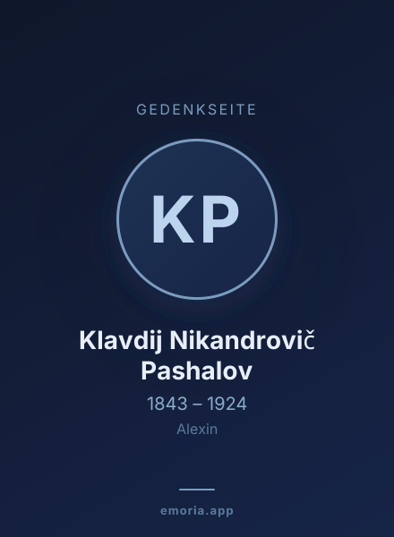 Gedenkportrait von Klavdij Nikandrovič Pashalov