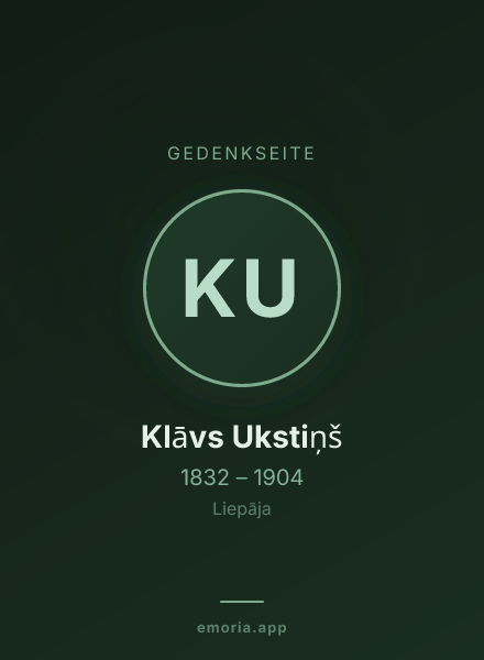 Gedenkportrait von Klāvs Ukstiņš