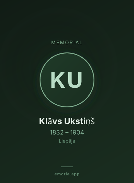 Memorial portrait of Klāvs Ukstiņš
